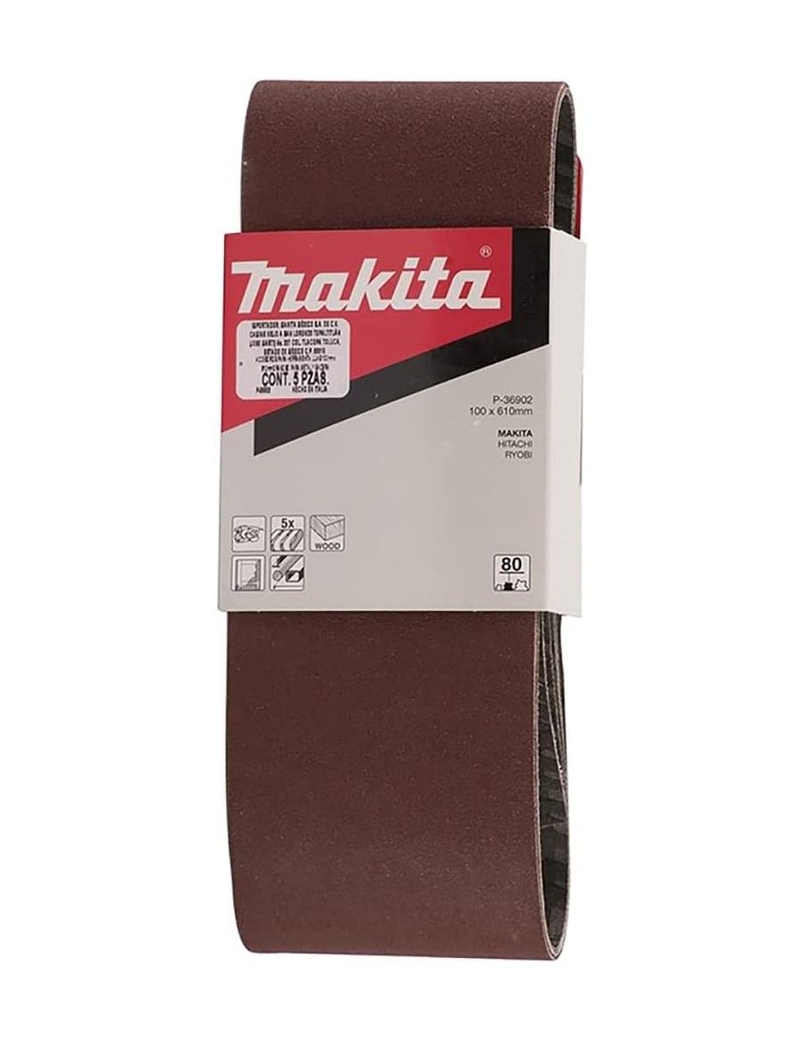 Bandes abrasives 100x610 mm pour bois métal - p-36902 Makita 